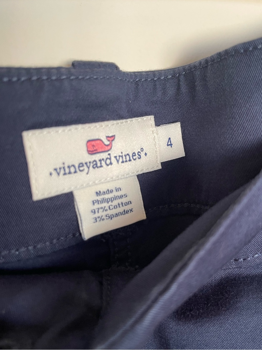 Vineyard Vines Navy Chino Women's Shorts 3.5 in. inseam - Picture 5 of 7
